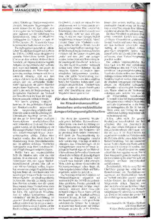 Vorschauseite 5: Kartellund vergaberechtliche Grenzen Einkaufsund Dienstleistungskooperationen (Teil 1)