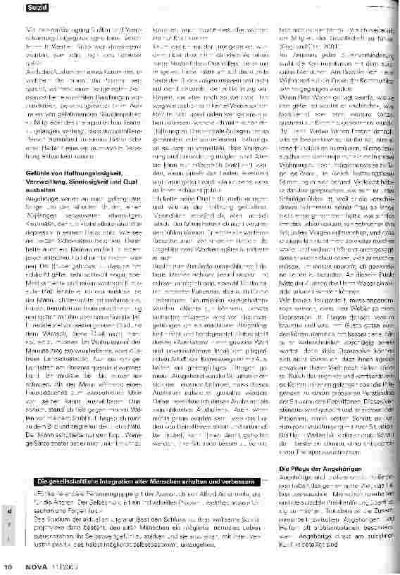 Vorschauseite 4: Suizid im Alter: das negierte Problem