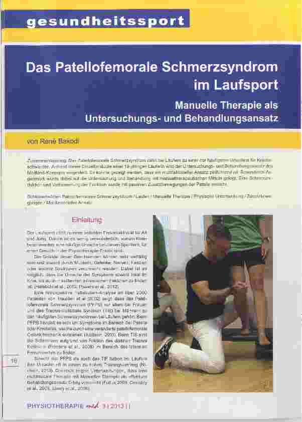 Vorschauseite 1: Das Patellofemorale Schmerzsyndrom im Laufsport