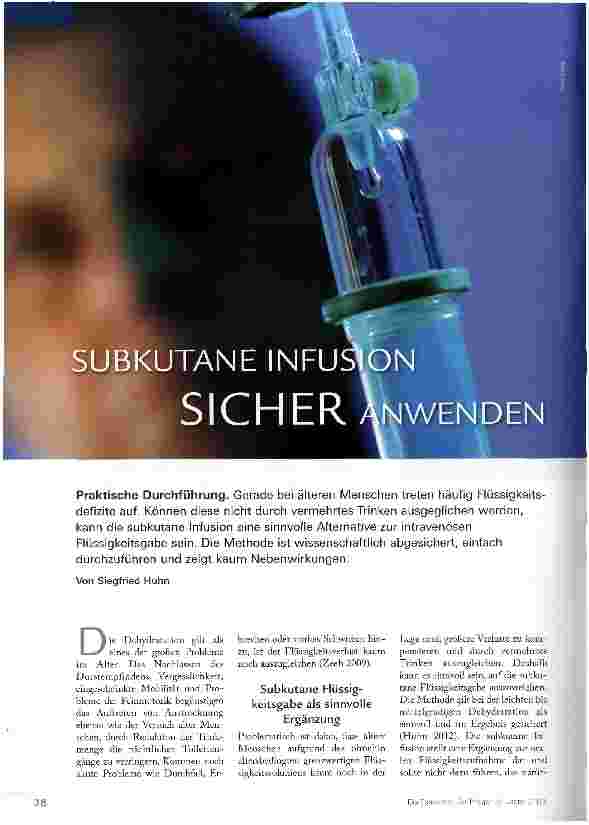 Vorschauseite 1: Subkutane Infusion sicher anwenden