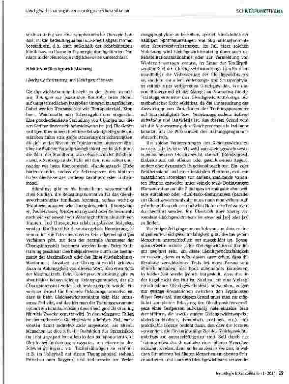 Vorschauseite 3: Gleichgewichtstraining in der neurologischen Rehabilitation