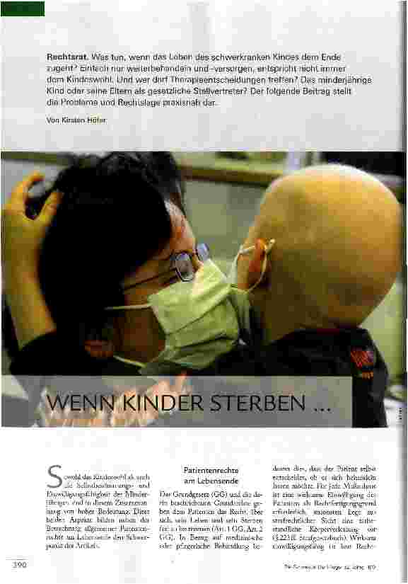 Vorschauseite 1: Wenn Kinder sterben ...