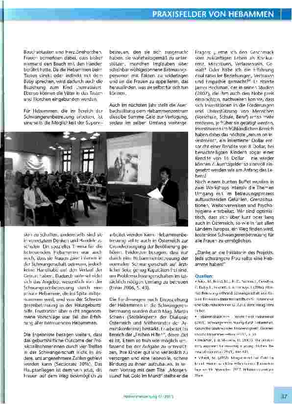 Vorschauseite 2: Schwangerenbetreuung bringt es!