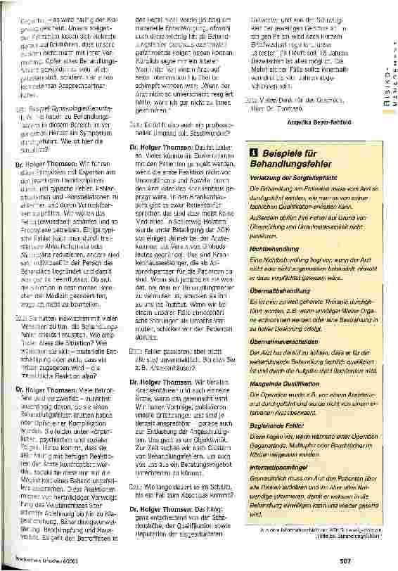 Vorschauseite 3: Betroffene sind oft verzweifelt AOK-Institut Medizinschaden hilft Patienten und Ärzten