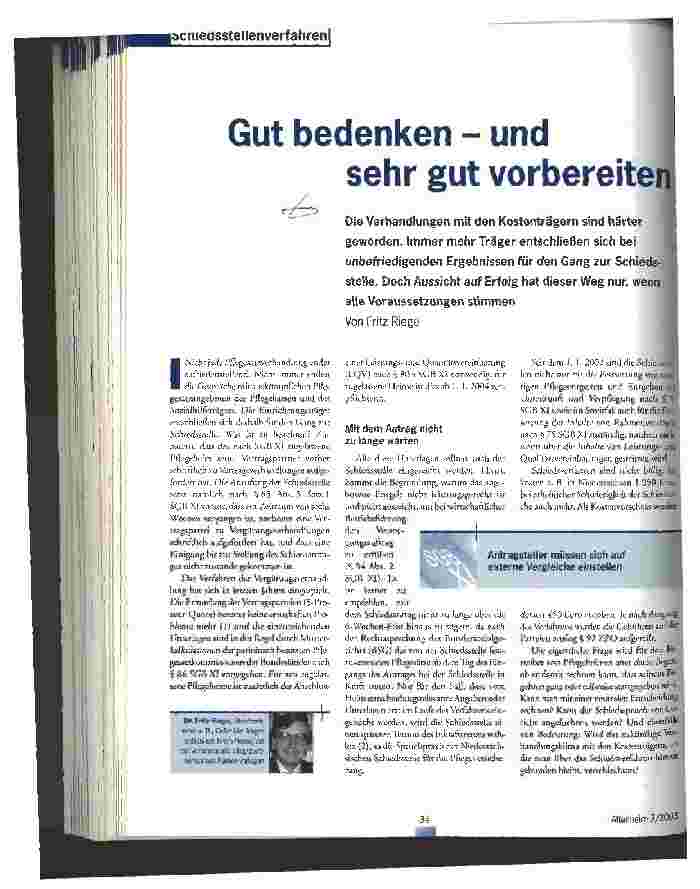 Vorschauseite 1: Gut bedenken - und sehr gut vorbereiten