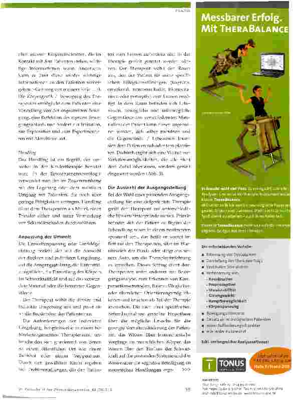 Vorschauseite 4: Posturale Kontrolle und die Bedeutung für das Sturzrisiko bei Patienten nach Schlaganfall Teil 2: Ein Strukturmodell für das Bobath-Konzept