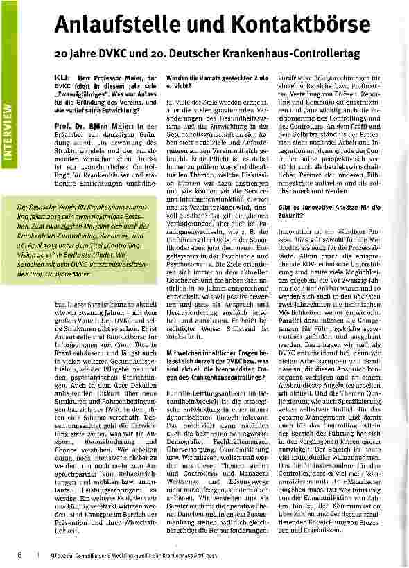 Vorschauseite 1: Anlaufstelle und Kontaktbörse