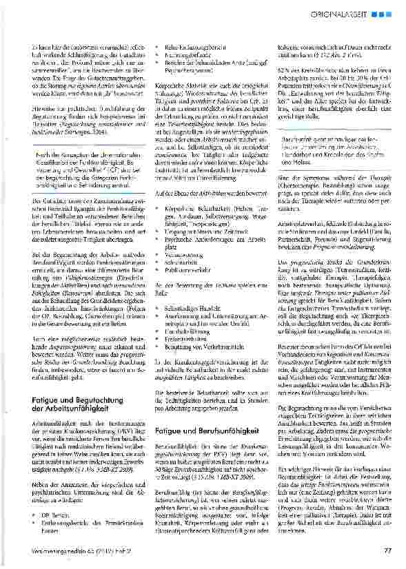 Vorschauseite 3: Tumor-assoziierte Fatigue