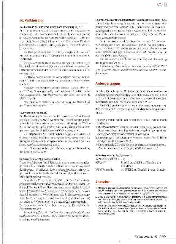 Vorschauseite 4: Überprüfung der Wirksamkeit der Kombination von einem spezifizierten Wischtuch und einem Desinfektionsmittel im praxisnahen 4-Felder-Test
