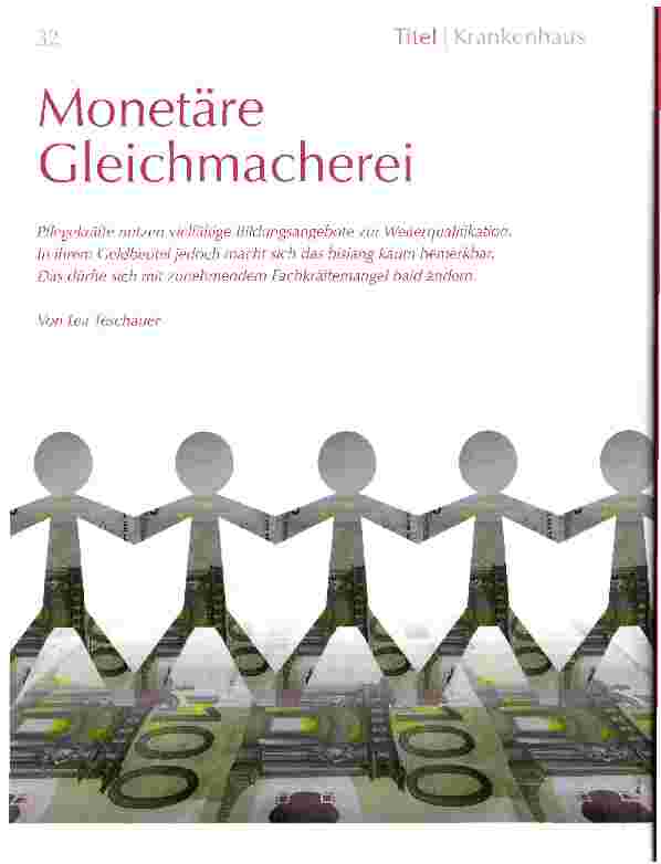 Vorschauseite 1: Monetäre Gleichmacherei