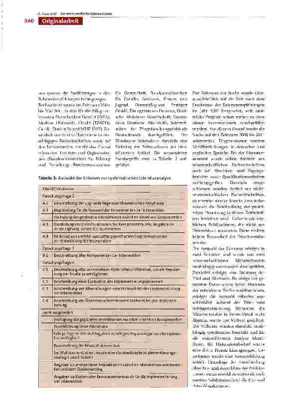 Vorschauseite 4: Entwicklung, Umsetzung und Evaluation pflegerischer Interventionen für Menschen mit Demenz in der stationären Altenhilfe in Deutschland -eine Literaturstudie