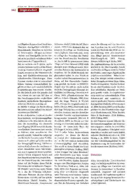 Vorschauseite 6: Entwicklung, Umsetzung und Evaluation pflegerischer Interventionen für Menschen mit Demenz in der stationären Altenhilfe in Deutschland -eine Literaturstudie