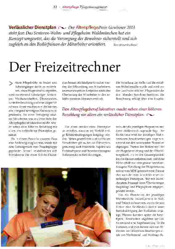 Vorschauseite 1: Der Freizeitrechner