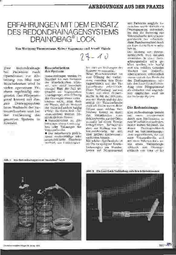 Vorschauseite 1: Erfahrungen mit dem Einsatz des Redondrainagensystems Drainobag Lock