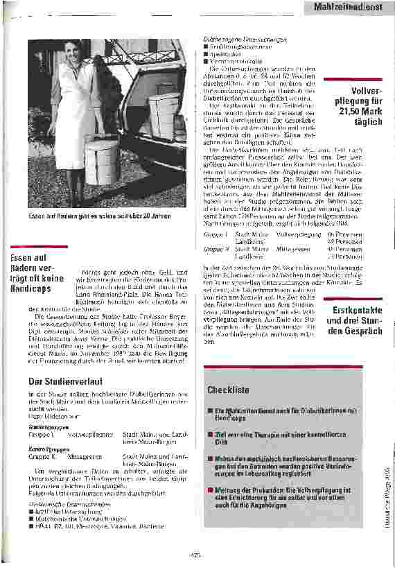 Vorschauseite 2: Volle Verpflegung Verbesserung der ambulanten Versorgung von hochbetagten Diabetikern
