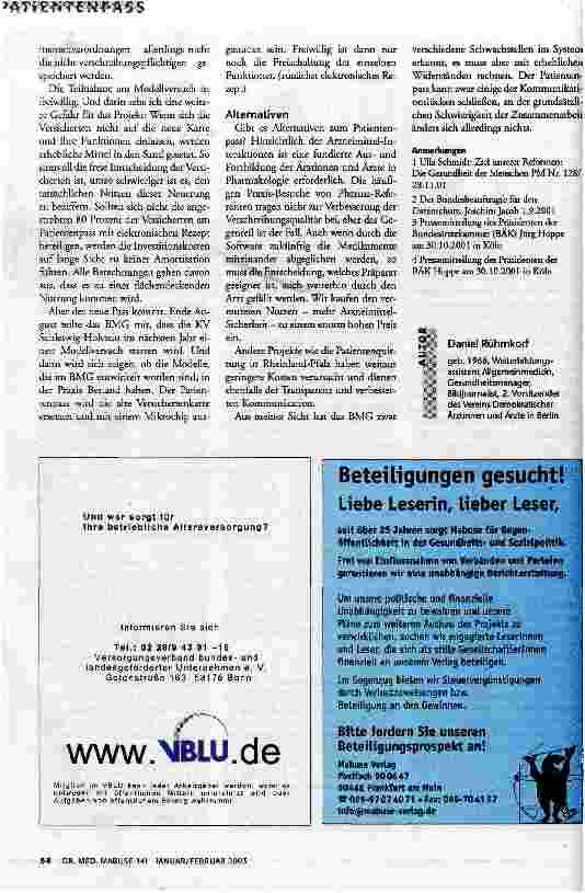 Vorschauseite 4: Mit dem Gesundheitspass zu Qualität und Transparenz?