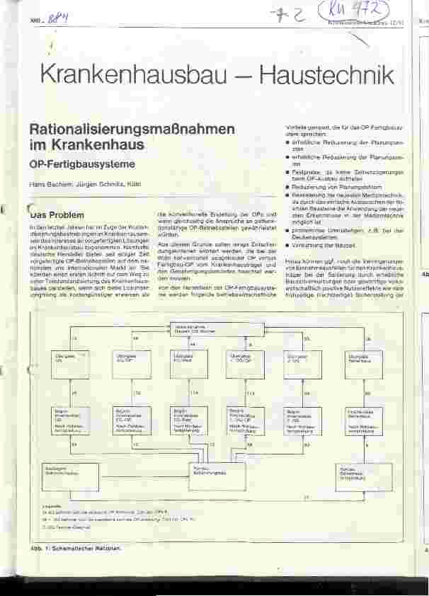 Vorschauseite 1: Rationalisierungsmaßnahmen im Krankenhaus OP-Fertigbausysteme