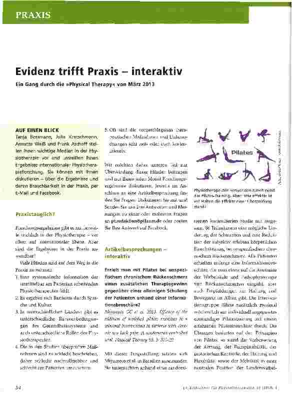 Vorschauseite 1: Evidenz trifft Praxis - interaktiv
