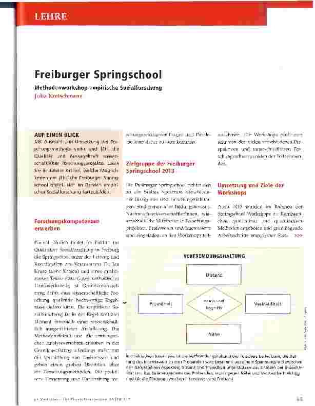 Vorschauseite 1: Freiburger Springschool