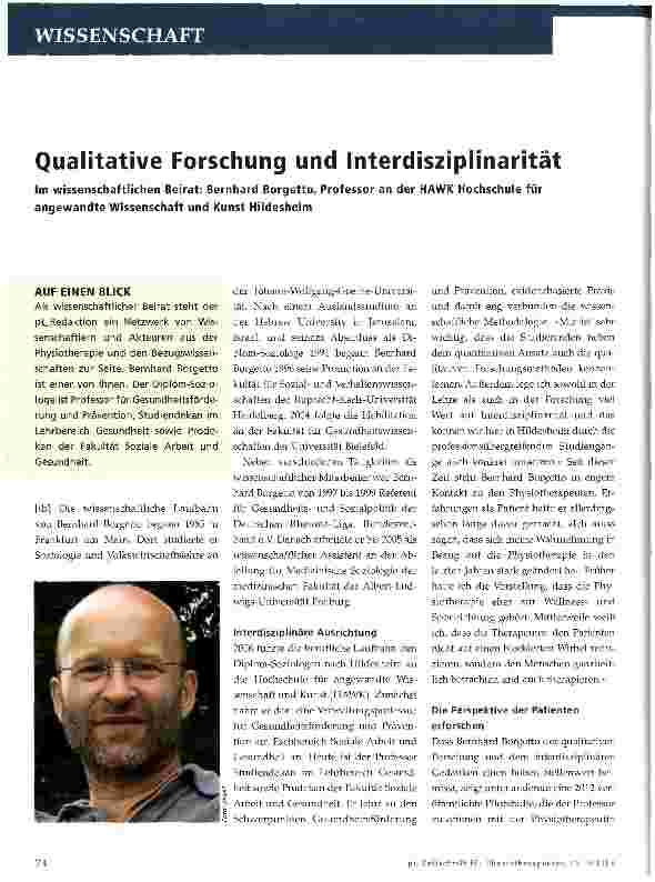 Vorschauseite 1: Qualitative Forschung und Interdisziplinarität