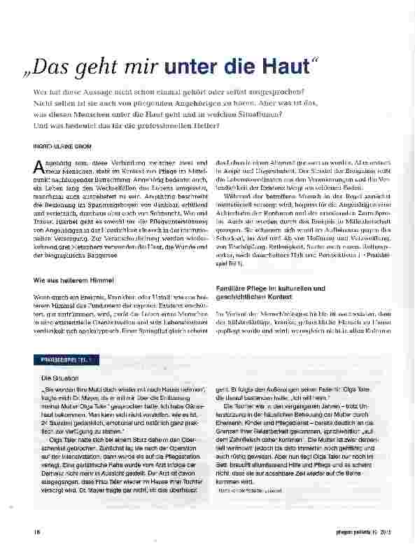 Vorschauseite 1: Das geht mir unter die Haut