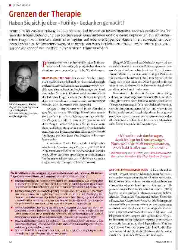 Vorschauseite 1: Grenzen der Therapie
