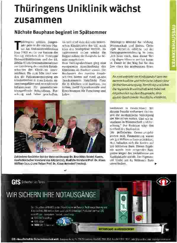 Vorschauseite 1: Thüringens Uniklinik wächst zusammen