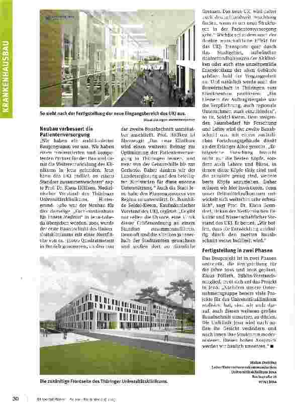 Vorschauseite 2: Thüringens Uniklinik wächst zusammen