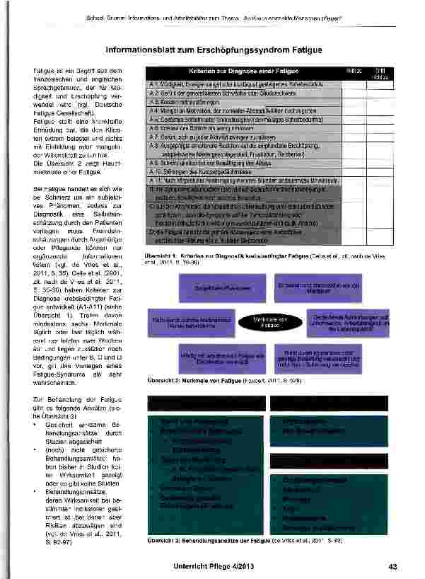 Vorschauseite 2: Informationsund Arbeitsblätter zum Thema „An Krebs erkrankte Menschen pflegen