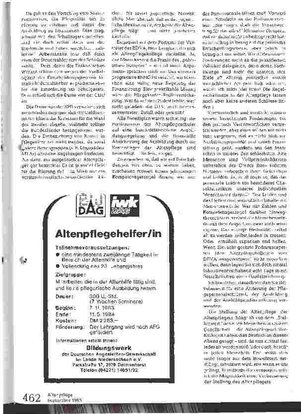 Vorschauseite 2: Situation und Problematik in der Altenpflegeausbildung