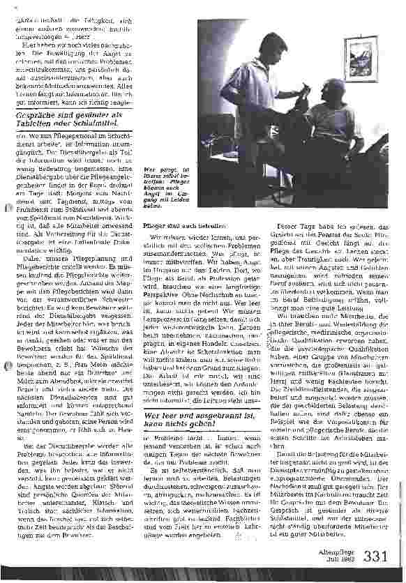 Vorschauseite 3: Probleme der Mitarbeiter in der Langzeitpflege