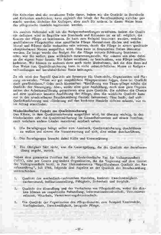 Vorschauseite 2: Qualitätssicherung in der Krankenpflege Praxisbeispiel aus den Niederlanden