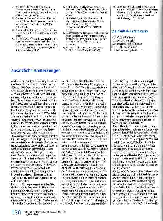 Vorschauseite 3: Zentralvenöse Katheter und Taurolidin - die Katheter-Lock-Lösung der Zukunft?