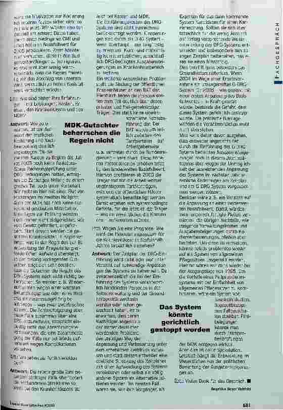 Vorschauseite 4: DRGs: Gefahr durch gravierende Systemfehler Immer mehr Zweifel an der Einhaltung des Zeitplans