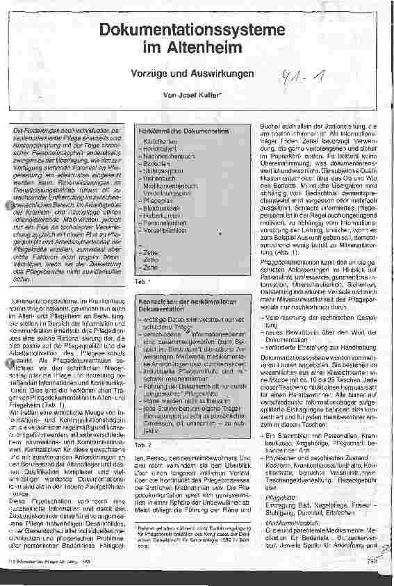 Vorschauseite 1: Dokumentationssysteme im Altenheim