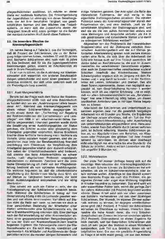 Vorschauseite 6: Das Problem der Freizeitgestaltung an Krankenpflegeschulen