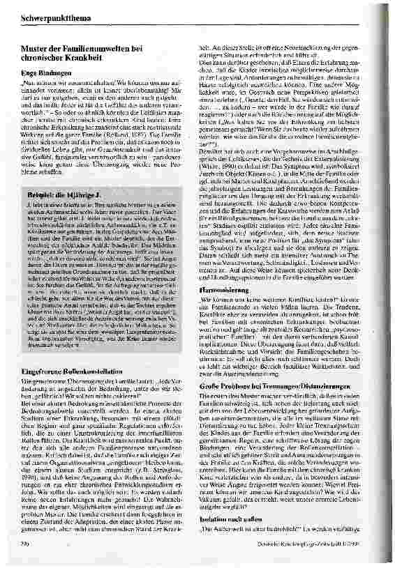 Vorschauseite 4: Familie als wichtigste Beziehungsumwelt des chronisch kranken Kindes