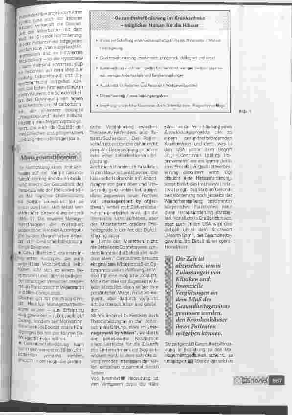 Vorschauseite 3: Gesundheitsförderung - ein Innovationsimpuls für Kliniken Alten Eichen: Konzeption und erste Erfahrungen mit WHO-Projekt