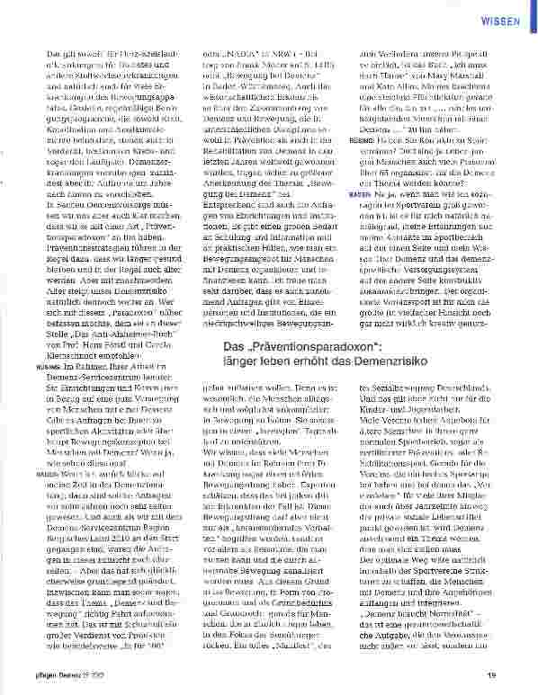Vorschauseite 2: Die „Demenzaktivisten sorgen für Bewegung