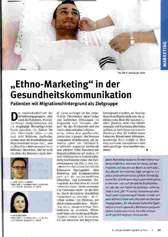 Vorschauseite 1: Ethno-Marketing in der Gesundheitskommunikation