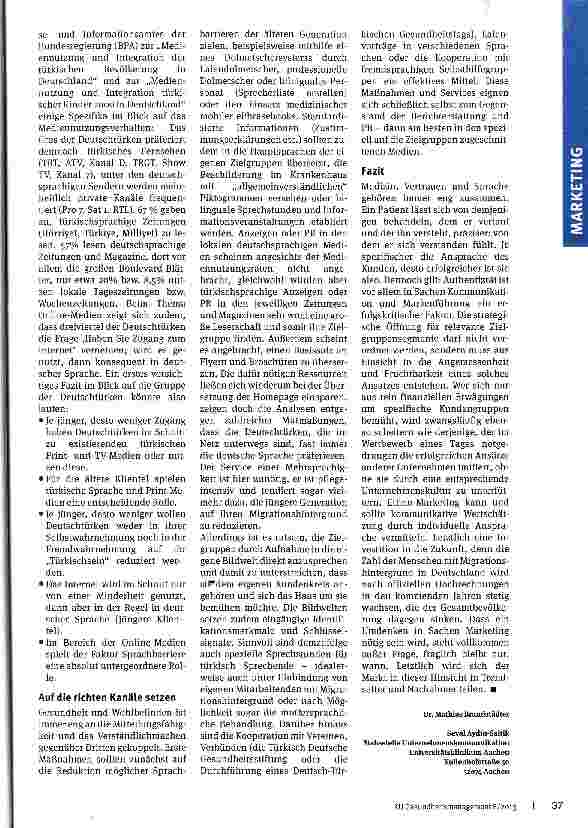 Vorschauseite 3: Ethno-Marketing in der Gesundheitskommunikation