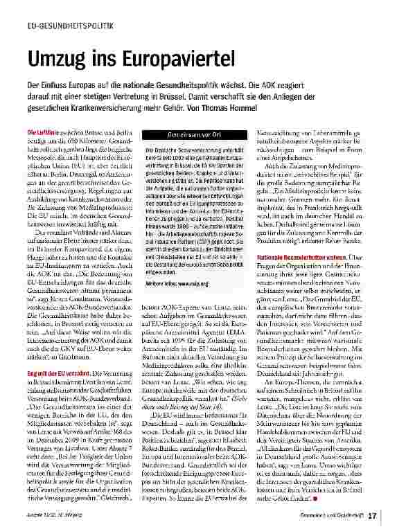 Vorschauseite 1: Umzug ins Europaviertel