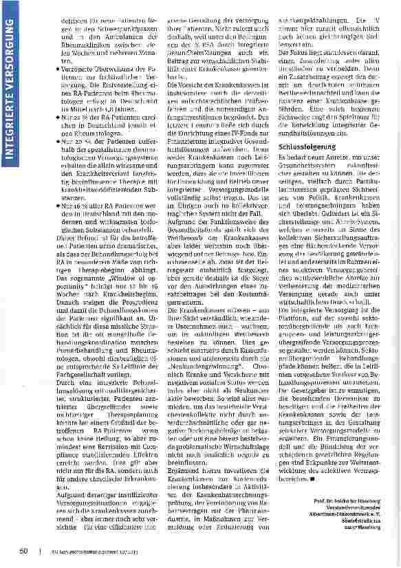 Vorschauseite 3: Integrierten Gesundheitslösungen gehört die Zukunft
