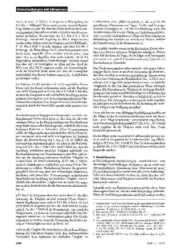 Vorschauseite 3: Honorarärzte im Krankenhaus und Arbeitsrecht SGBVI§7; KHEntgG§2Abs. 1