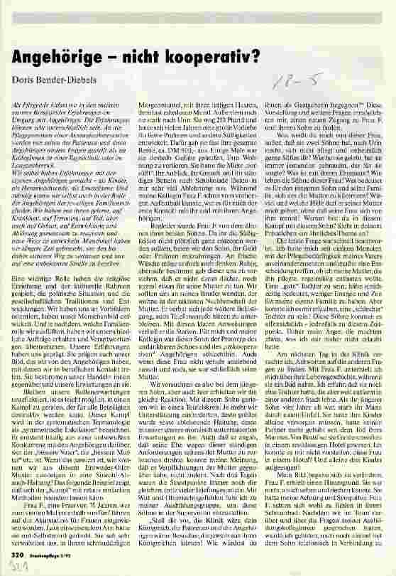 Vorschauseite 1: Angehörige - nicht kooperativ?