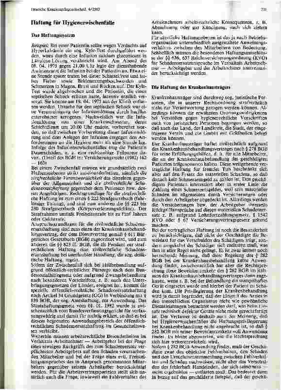 Vorschauseite 2: Hygiene aus rechtlicher Sicht
