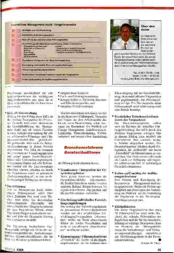 Vorschauseite 2: Management Audit: Potenzialanalyse - Kernstück moderner Personalentwicklung