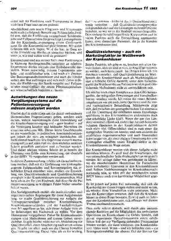 Vorschauseite 3: Auswirkungen des GSG auf die Krankenhausversorgung in Hessen