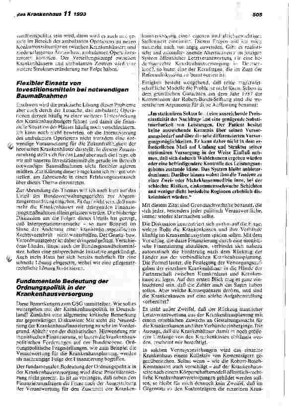 Vorschauseite 4: Auswirkungen des GSG auf die Krankenhausversorgung in Hessen