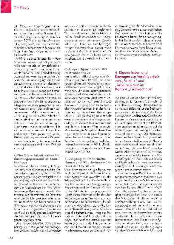 Vorschauseite 6: FAMILIEN UND ARBEITSZEITMODELLE DER PFLEGE (Auszüge aus der gleichnamigen Bachelor-Arbeit)